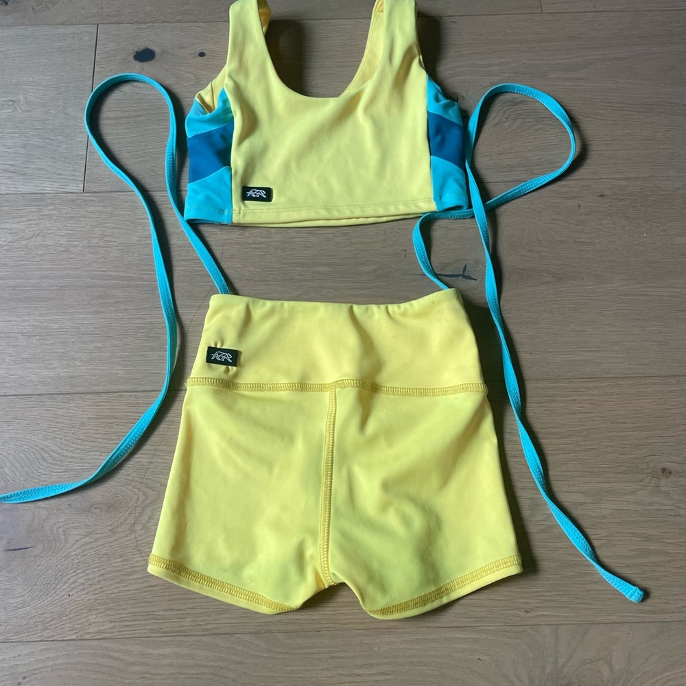 Yellow and Blue Two-Piece Tiger Friday Set